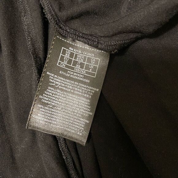 GUESS Chiffon Maxi Dress Ruffled high-low hem Asymmetrical Black size XS - Picture 17 of 17